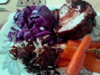 Chinese style marinated leg of pork.