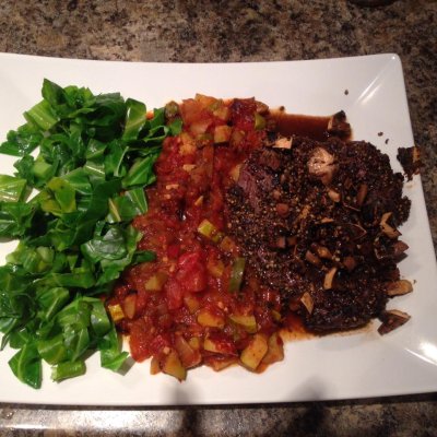 Venison steaks with, Juniper, Black Pepper and Garlic