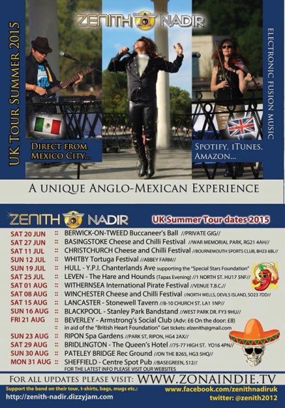 Zenith Nadir - Electronic Latin fusion band -UK Tour